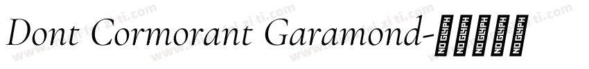 Dont Cormorant Garamond字体转换